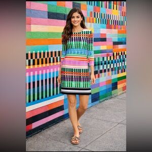 Eliza J Colorful Geometric Dress size 8.